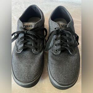 Vans Men's Dark Gray Canvas Lace-Up Sneakers